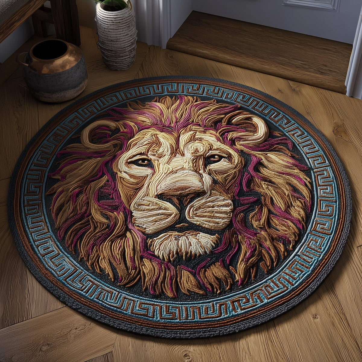 Greek Majesty Round Mat Rug - Nature Design | Serene Home Decor