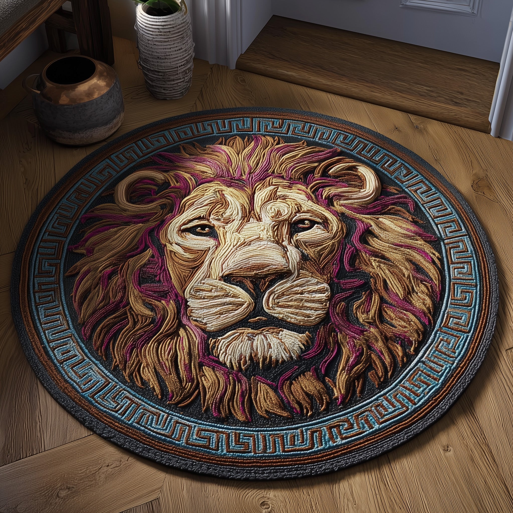 Greek Majesty Round Mat Rug GFTOTP11015