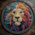 Greek Majesty Round Mat Rug - washable non-slip printed rug