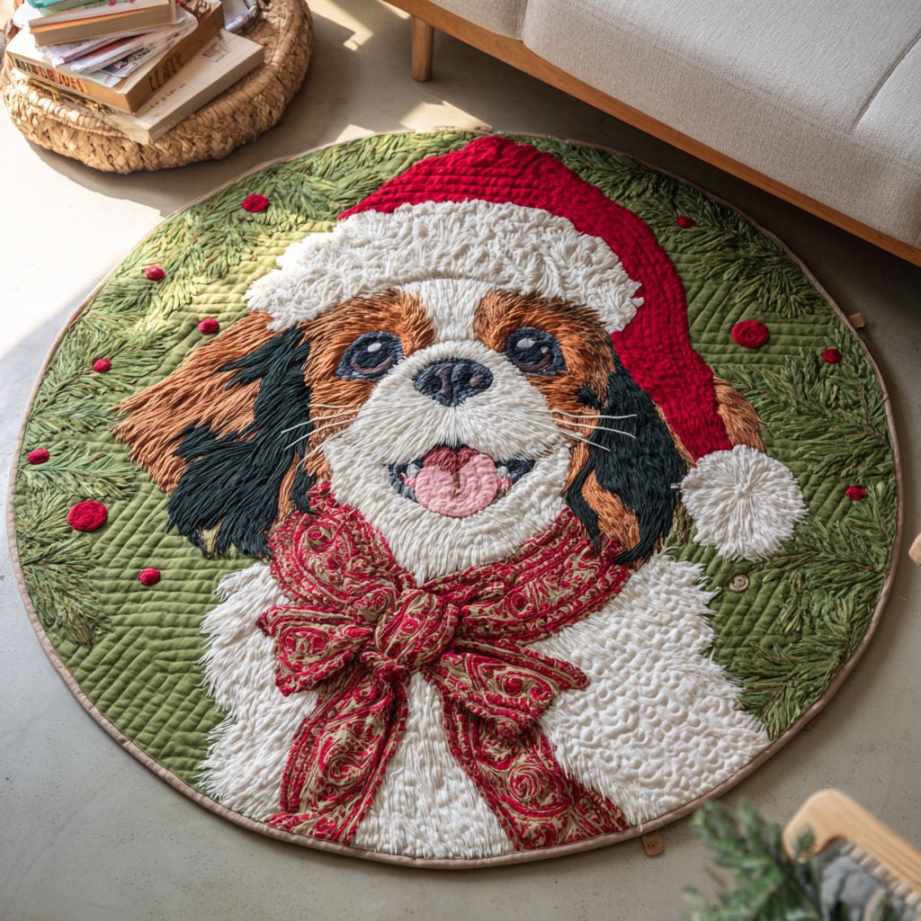 Green Charles Spirit Round Mat Rug - washable non-slip printed rug