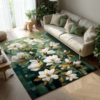 Green Harmony area rug in a living room