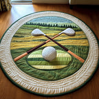 Greenside Glow Round Mat Rug