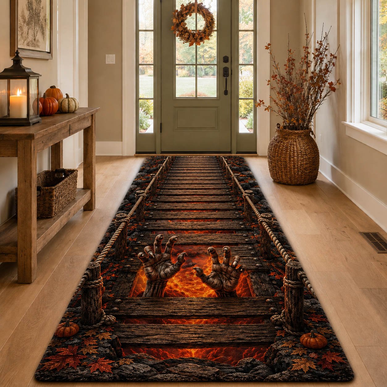 Grim Passage Runner Carpet Runner Rug - Cute Pet Design | Animal Printed Runner Rug