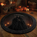 Grim Reaper Round Mat Rug - washable non-slip printed rug