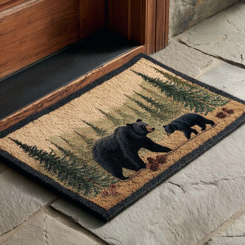 Grizzly Welcome Doormat - Nature Design | Printed Welcome Doormat