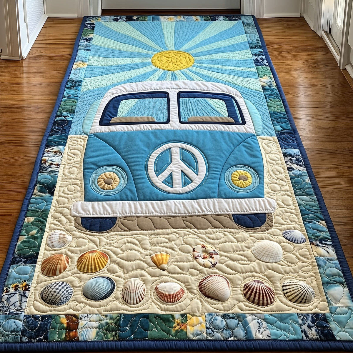 Groovy Van Trail Runner Rug - Nature Design | Serene Runner Rug