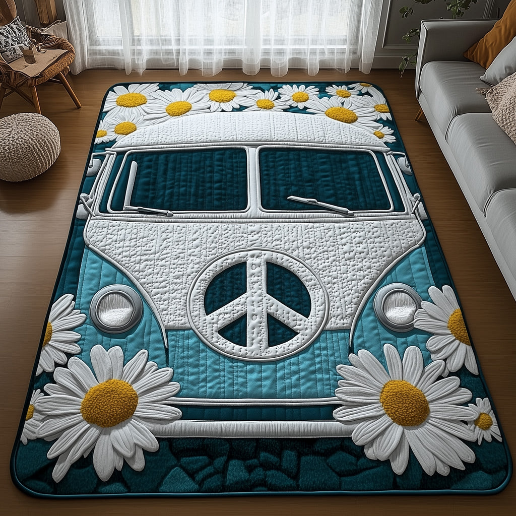 Groovy Vibes area rug in a living room