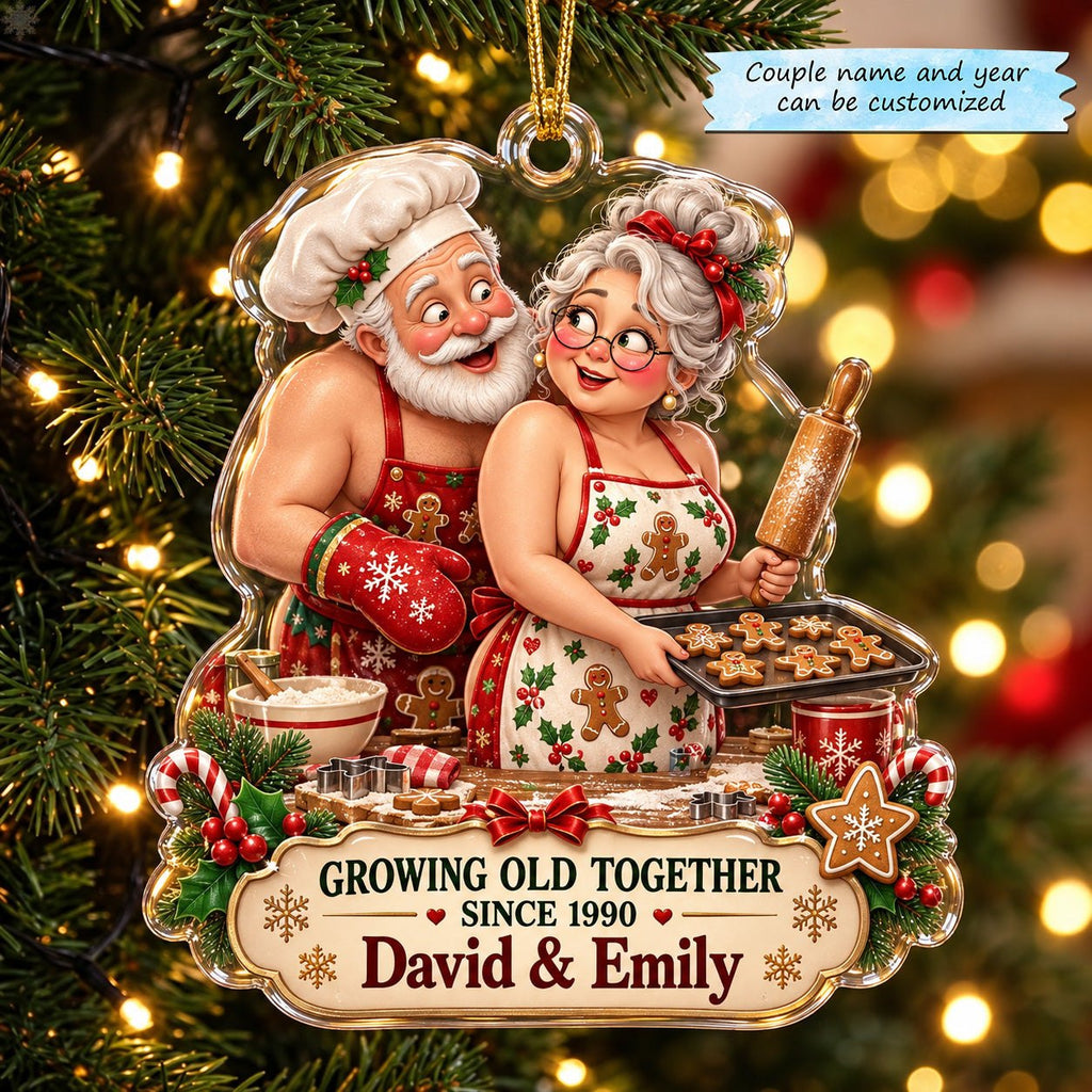 Growing Old Together Baking Love Christmas Ornament