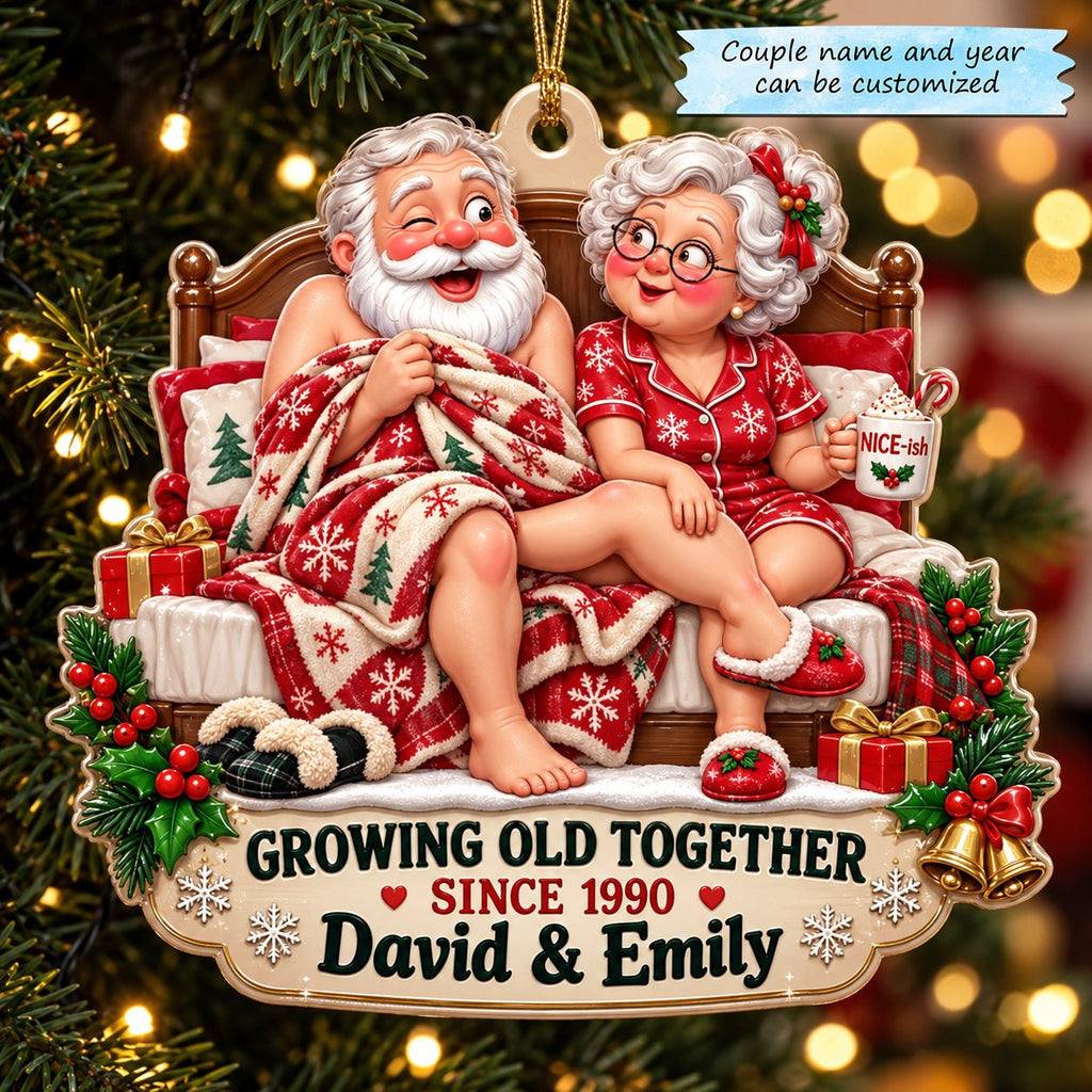 Growing Old Together Cozy Christmas Ornament