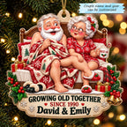 Growing Old Together Cozy Christmas Ornament