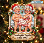 Growing Old Together Holiday Surprise Christmas Ornament