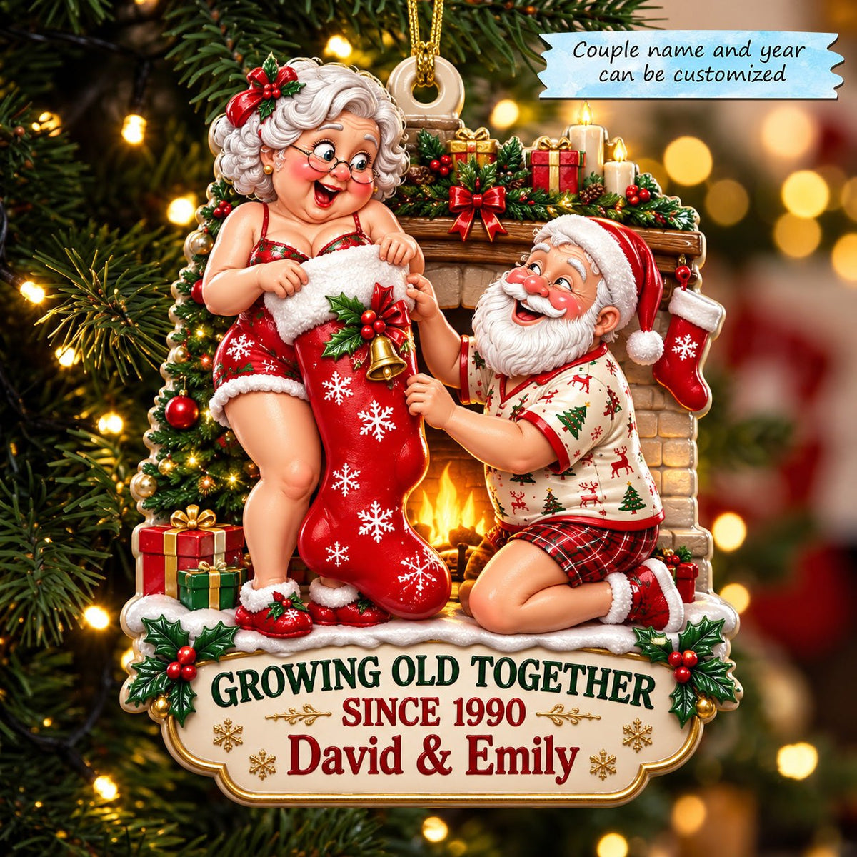 Growing Old Together Fun Christmas Ornament