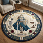 Guardian Of Grace Qulited Round Mat Round Mat Rug - washable non-slip printed rug