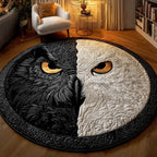 Guardian Owl Round Mat Rug - Cute Pet Design | Animal Printed Home Decor