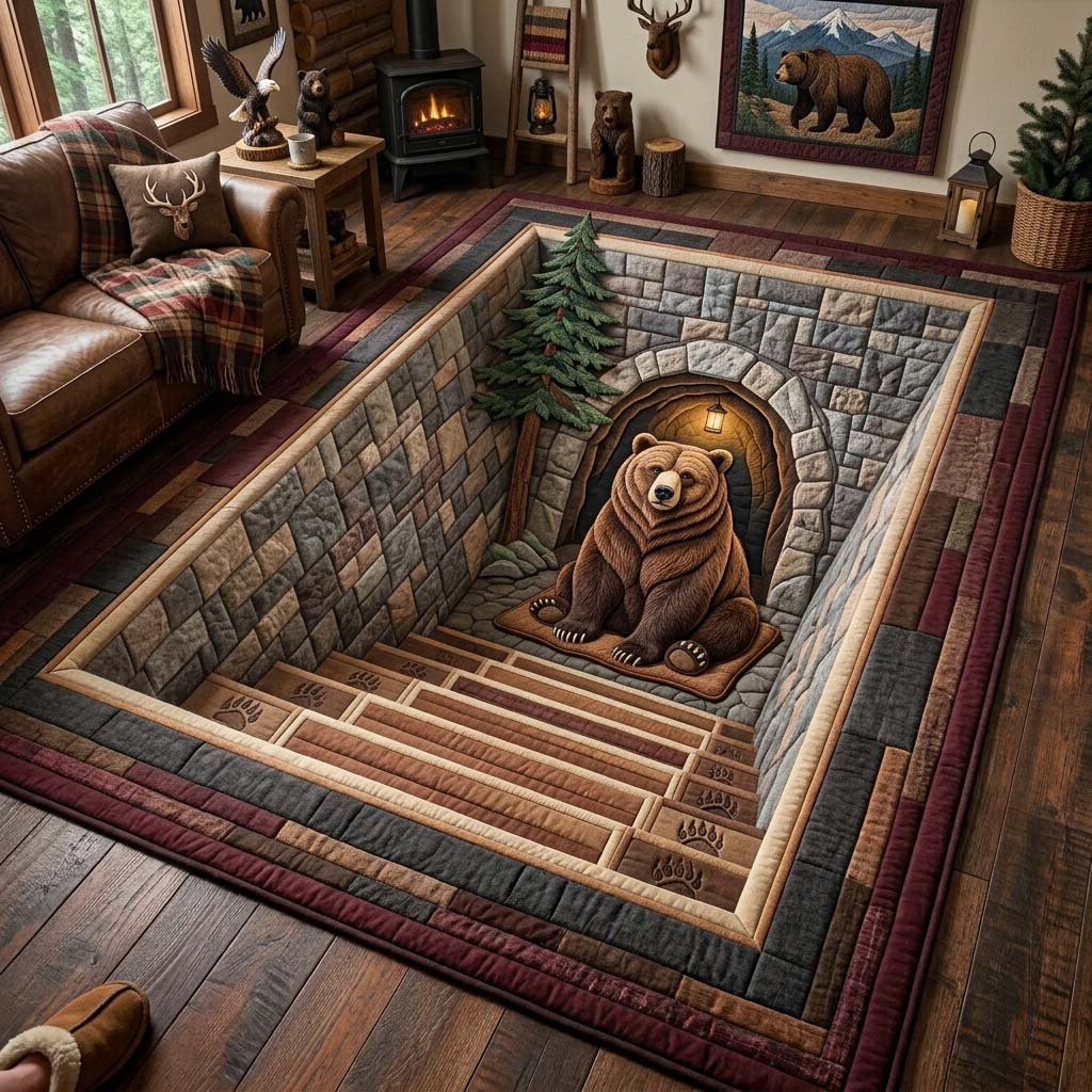 Guardian Stone Stairway area rug in a living room