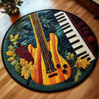 Guitar Harmony Round Mat Rug - Music Lover Design | Artistic Printed Decor