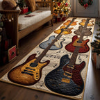 Guitar Runner Rug - Music Lover Design | Artistic Printed Runner Rug