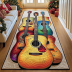 Guitar Runner Rug - Music Lover Design | Artistic Printed Runner Rug