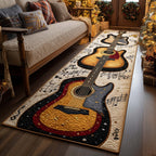 Guitar Runner Rug - Music Lover Design | Artistic Printed Runner Rug