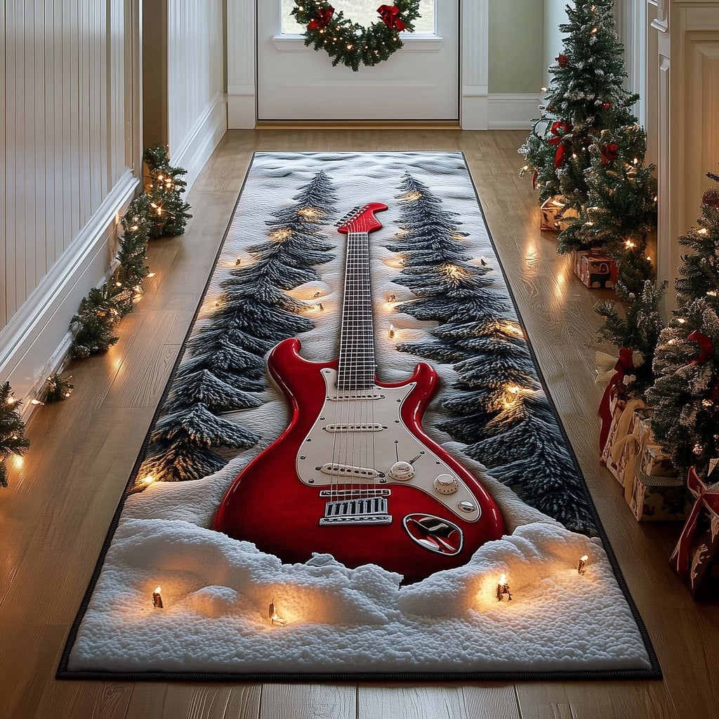 Guitar Runner Rug - Music Lover Design | Artistic Printed Runner Rug