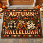 Hallelujah Pumpkin Patch Doormat - Seasonal Holiday Design | Printed Welcome Doormat