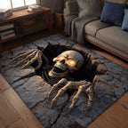Halloween Horror area rug in a living room