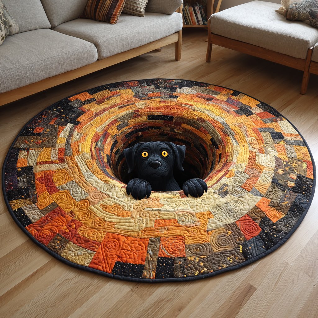 Halloween Labrador Retriever Round Mat Rug - Cute Pet Design | Animal Printed Home Decor