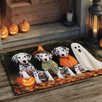 Halloween Squad Dalmatians Doormat - Seasonal Holiday Design | Printed Welcome Doormat