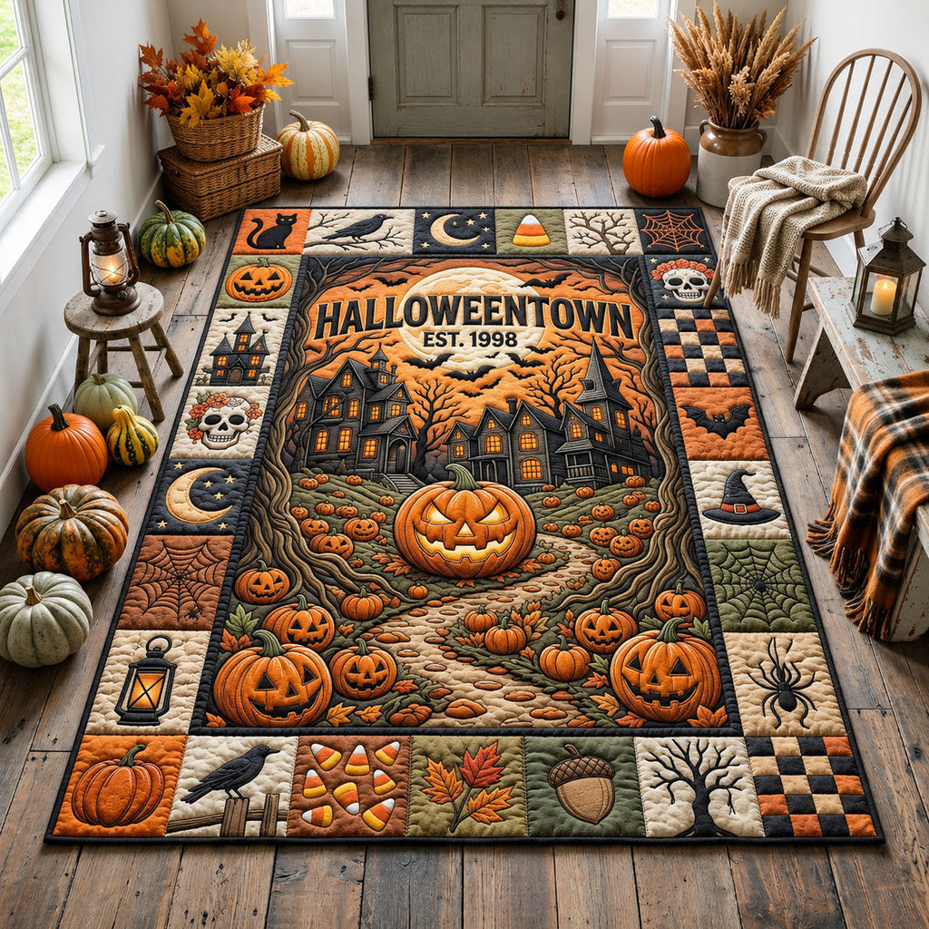 Halloween Town area rug in a living room