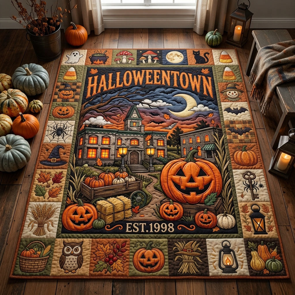 Halloween Town area rug in a living room