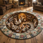 Happy Easter Round Mat Rug - Nature Design | Serene Home Decor