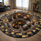 Happy Easter Round Mat Rug - Nature Design | Serene Home Decor