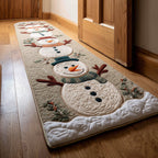 Happy Snowman Runner Carpet Runner Rug - Cute Pet Design | Animal Printed Runner Rug
