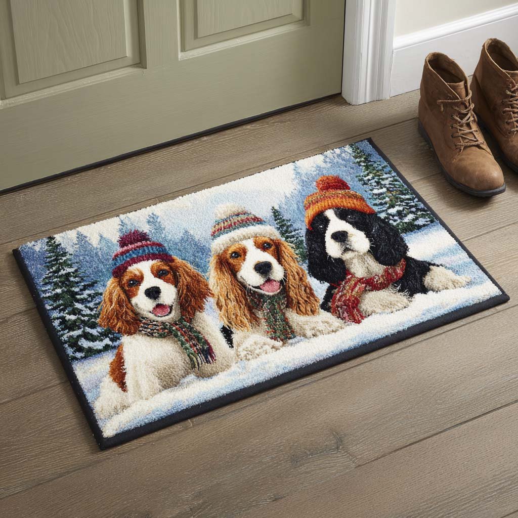 Happy Spaniels Doormat - Nature Design | Printed Welcome Doormat