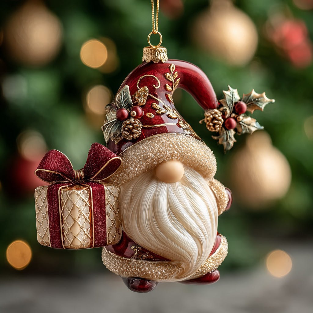 Red Hat Gnome Gift Christmas Ornament