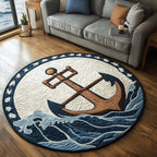 Harbor Strength Round Mat Rug - washable non-slip printed rug