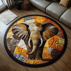 Harmonious Herd Round Mat Rug - washable non-slip printed rug