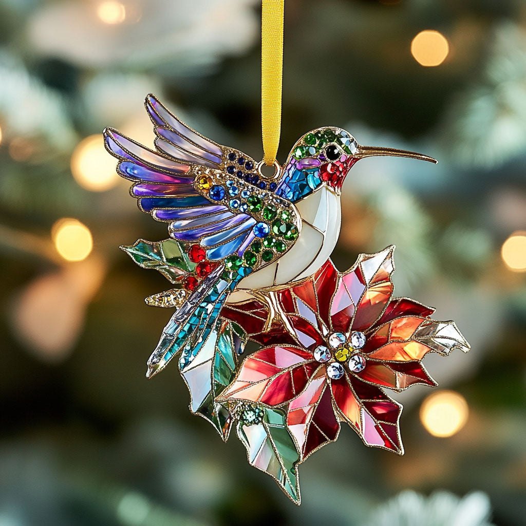Mosaic Feline Christmas Ornament