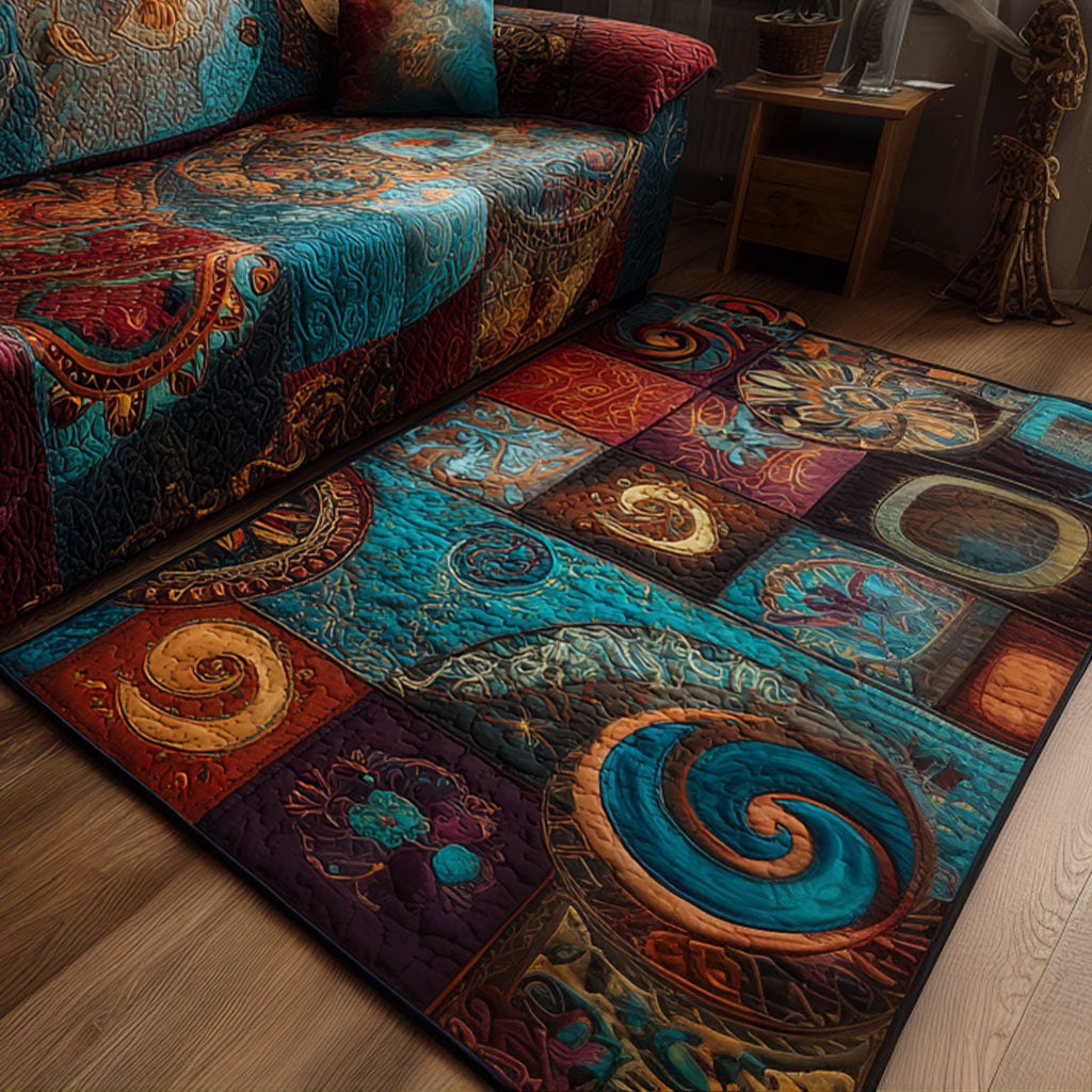 Harmony Bloom area rug in a living room