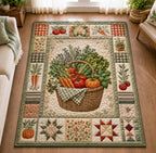 Harvest Basket area rug in a living room