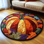 Harvest Charm Round Mat Rug - washable non-slip printed rug