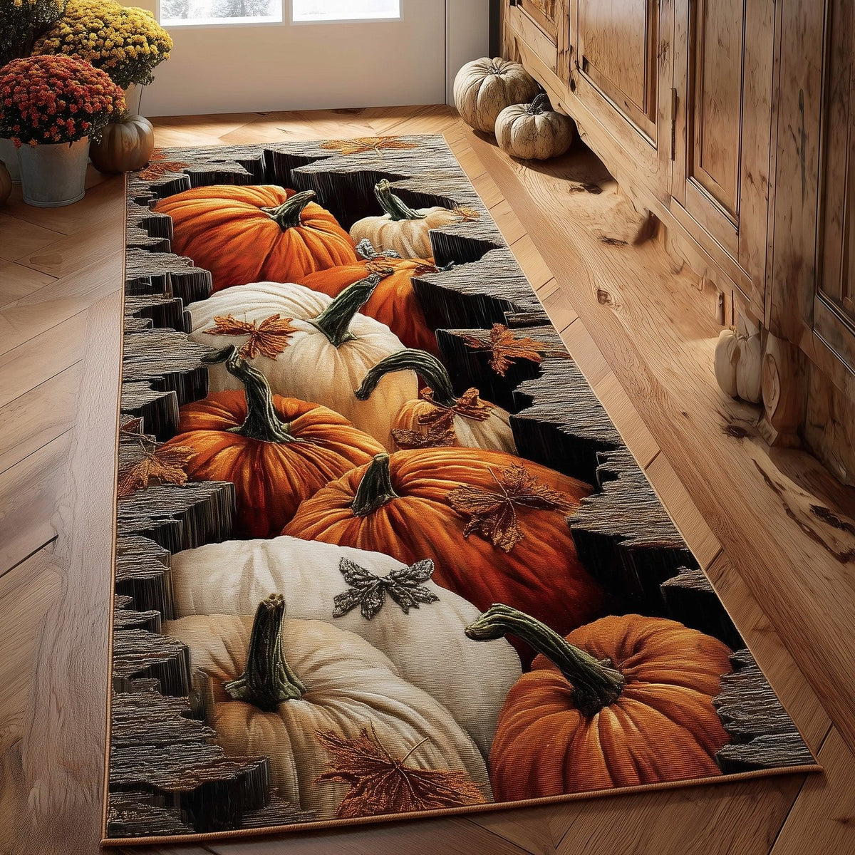 Harvest Chasm Runner Rug - Nature Design | Serene Runner Rug