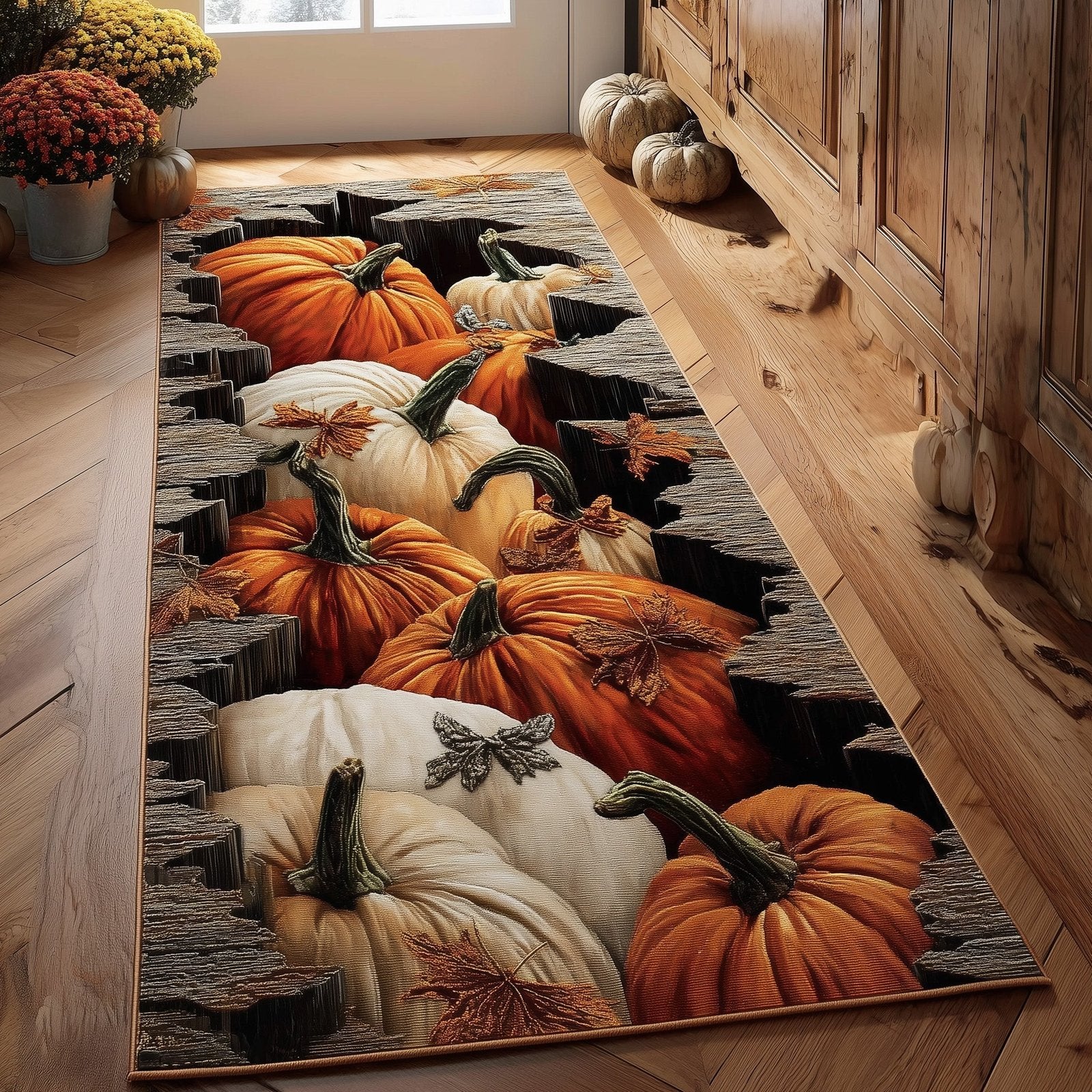 Harvest Chasm Runner Rug - Nature Design | Serene Runner Rug