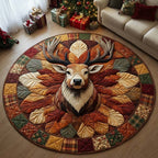 Harvest Crown Round Mat Rug - washable non-slip printed rug