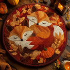 Harvest Embrace Round Mat Rug - washable non-slip printed rug