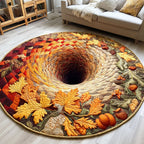 Harvest Glow Round Mat Rug - Nature Design | Serene Home Decor