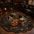 Harvest Haunting Custom Shape Area Rug - Nature Design | Die-Cut Non-Slip Rug - washable non-slip printed rug