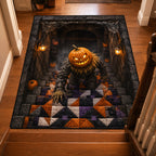Harvest Horror area rug in a living room