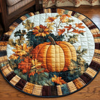Harvest Hues Round Mat Rug - washable non-slip printed rug
