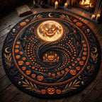 Harvest Moon Round Mat Rug - washable non-slip printed rug